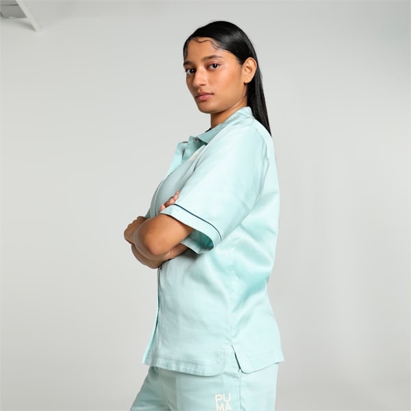 INFUSE Women's Woven Shirt, Turquoise Surf, extralarge-IND