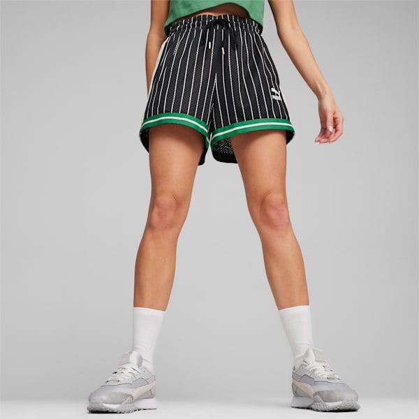 T7 Women's Mesh Shorts, PUMA Black-AOP, extralarge-AUS