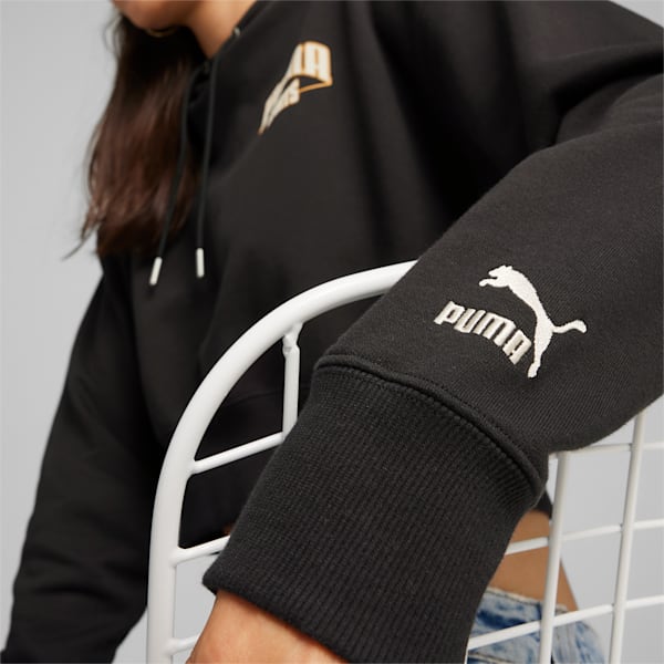 ウィメンズ フォー ザ ファンベース クロップド フーディ, PUMA Black, extralarge-JPN