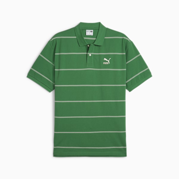 PUMA TEAM Men's Relaxed Fit Polo, Archive Green-AOP, extralarge-IND