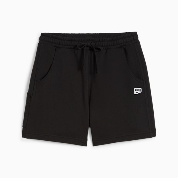 DOWNTOWN Women's High-Waist Shorts, PUMA Black, extralarge-IND
