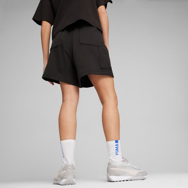 DOWNTOWN Women's High-Waist Shorts, PUMA Black, extralarge-IND