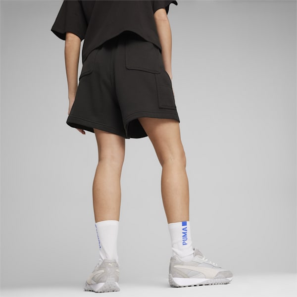 DOWNTOWN Women's High Waist Shorts, PUMA Black, extralarge