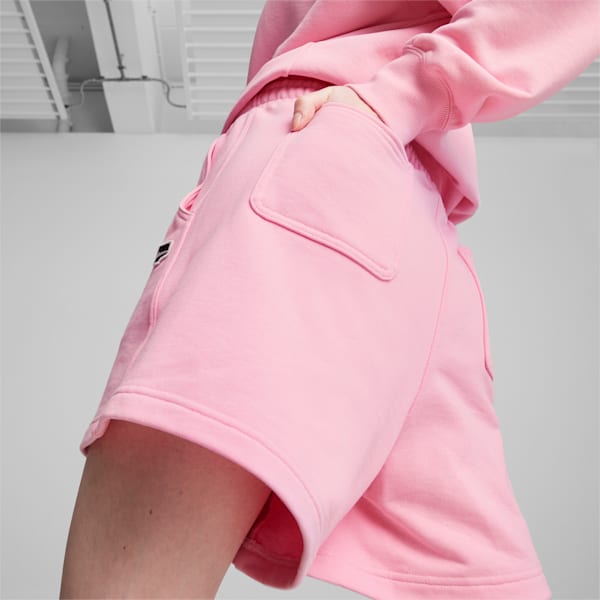 Pantalones cortos de cintura alta para mujer DOWNTOWN, Pink Lilac, extralarge
