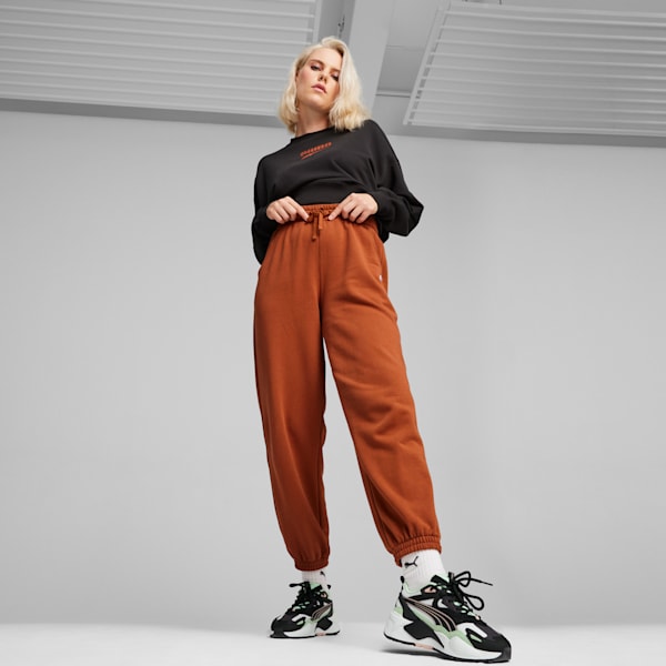 DOWNTOWN Women's Relaxed Sweatpants, Teak, extralarge