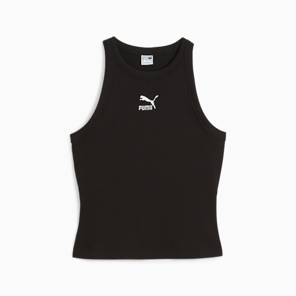 CLASSICS Women's Ribbed Slim Tank, PUMA Black, extralarge