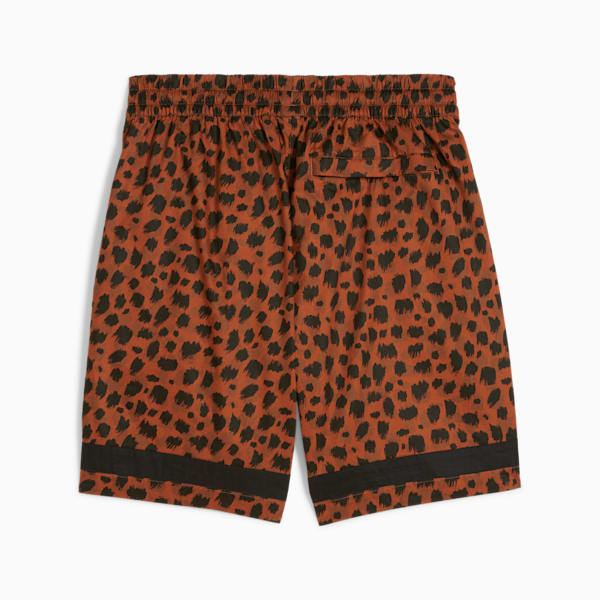 Baseline Printed Basketball Shorts Men, Orange, Puma