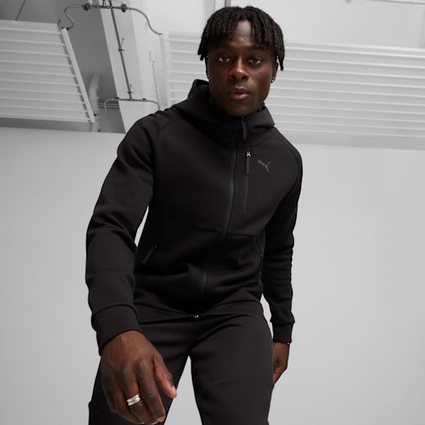 PUMATECH Men's Full-Zip Hoodie, PUMA Black, extralarge