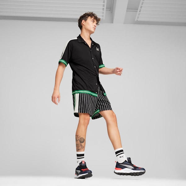 For the Fanbase T7 Men's Mesh Shorts, PUMA Black-AOP, extralarge