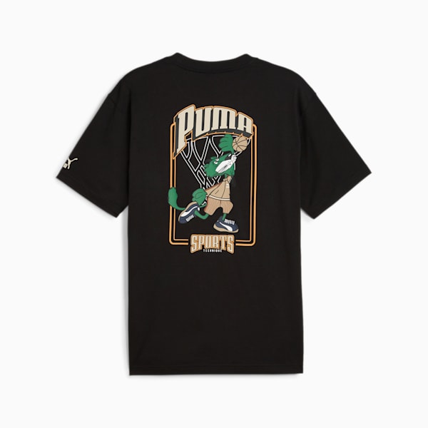 For the Fanbase PUMA TEAM Men's Graphic Tee, PUMA Black, extralarge