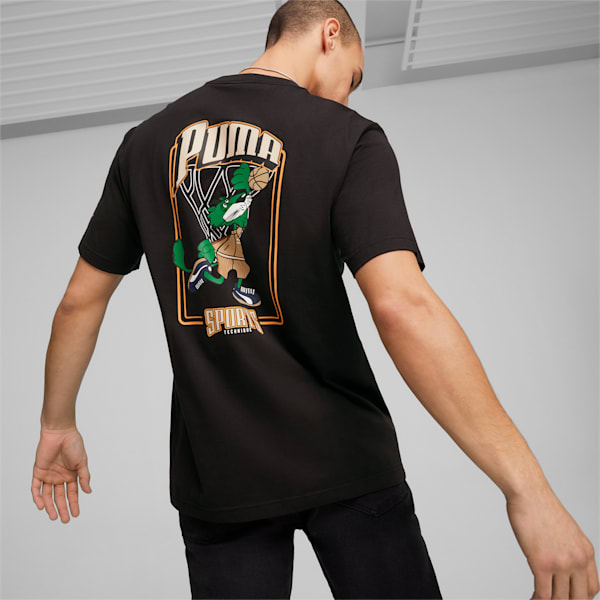 For the Fanbase PUMA TEAM Men's Graphic Tee, PUMA Black, extralarge