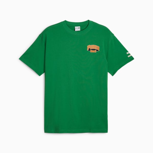 For the Fanbase PUMA TEAM Men's Graphic Tee, Archive Green, extralarge