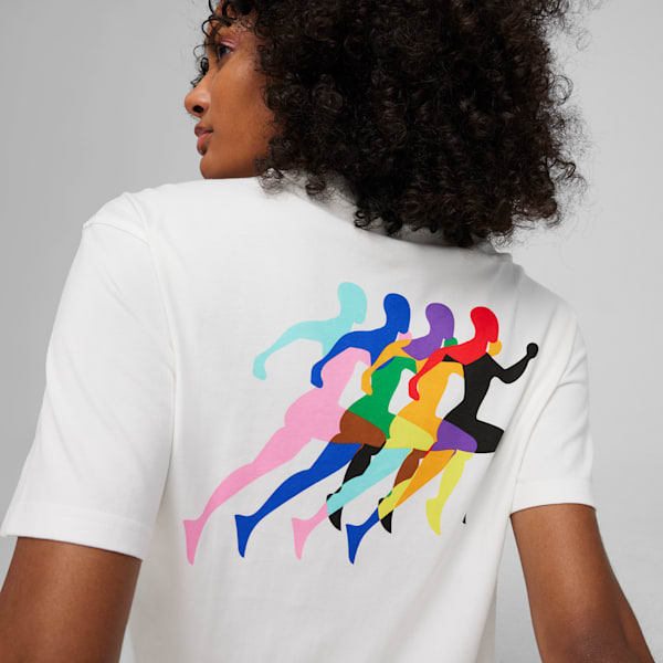 T-shirt graphique LOVE MARATHON pour homme, PUMA White, extralarge