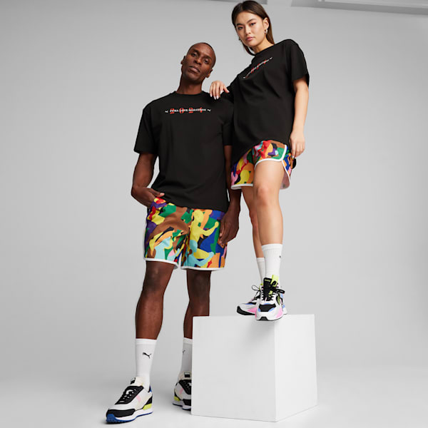 LOVE MARATHON Shorts, PUMA Black-AOP, extralarge-IND