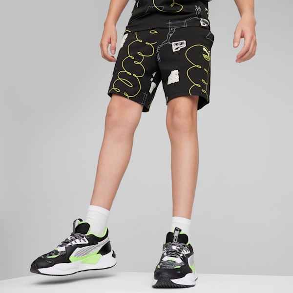 CLASSICS BRAND LOVE Big Kids' Shorts, PUMA Black, extralarge