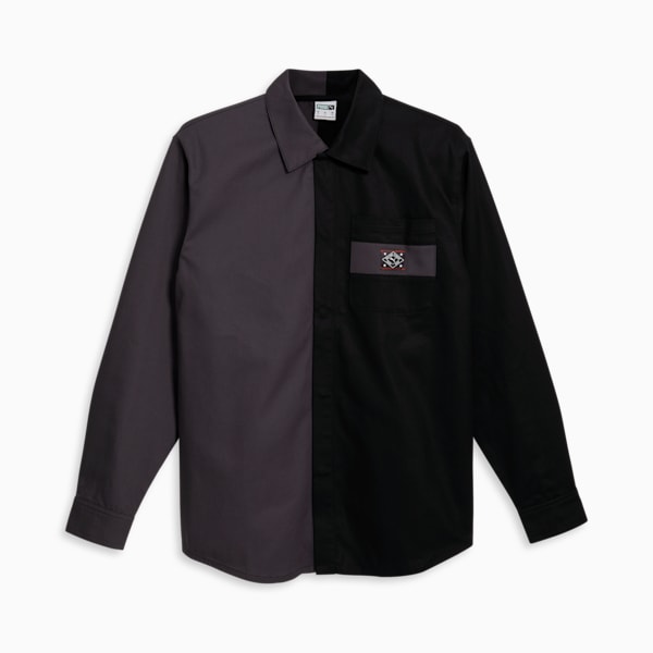 NYC Remix Men's Overshirt, Dark Coal, extralarge