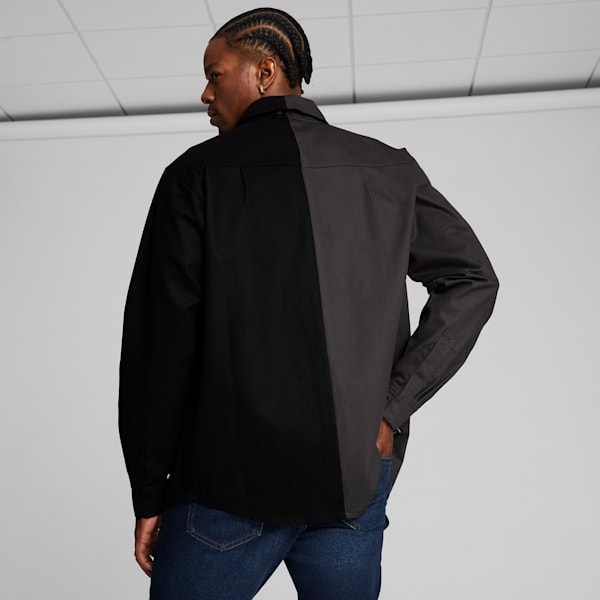 NYC Remix Men's Overshirt, Dark Coal, extralarge
