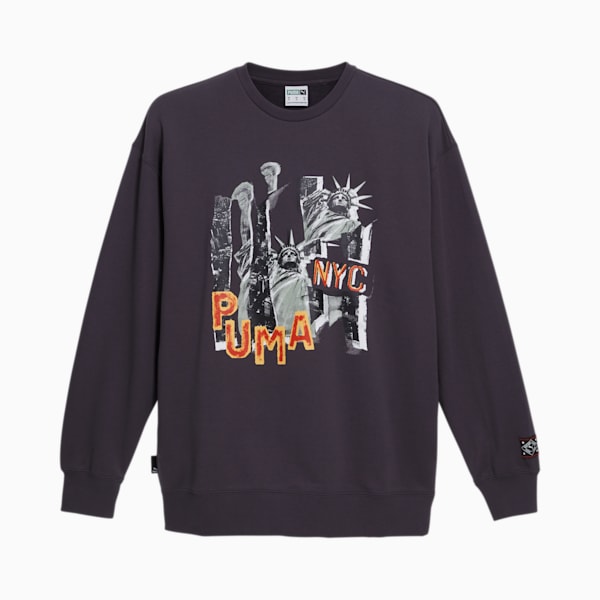 NYC REMIX Men's Graphic Sweatshirt, Dark Coal, extralarge