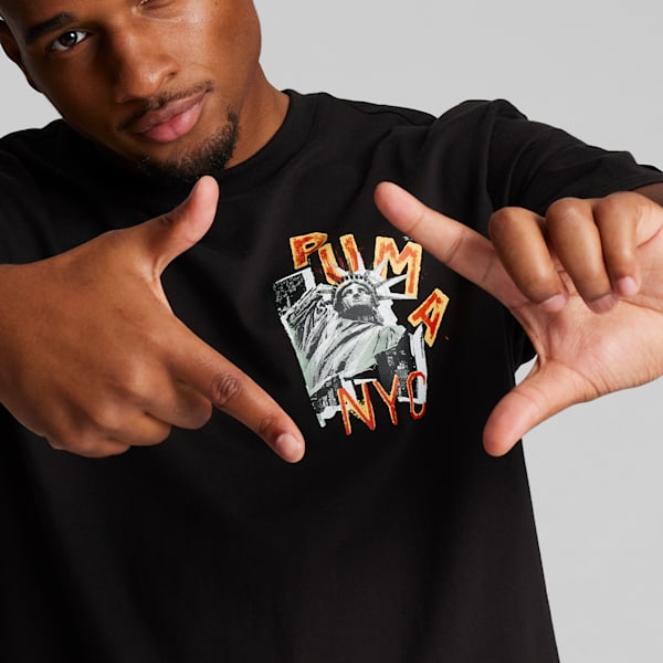 NYC Remix Men's Graphic Tee, PUMA Black, extralarge