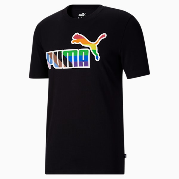 Pride Logo Men's Tee, PUMA Black, extralarge