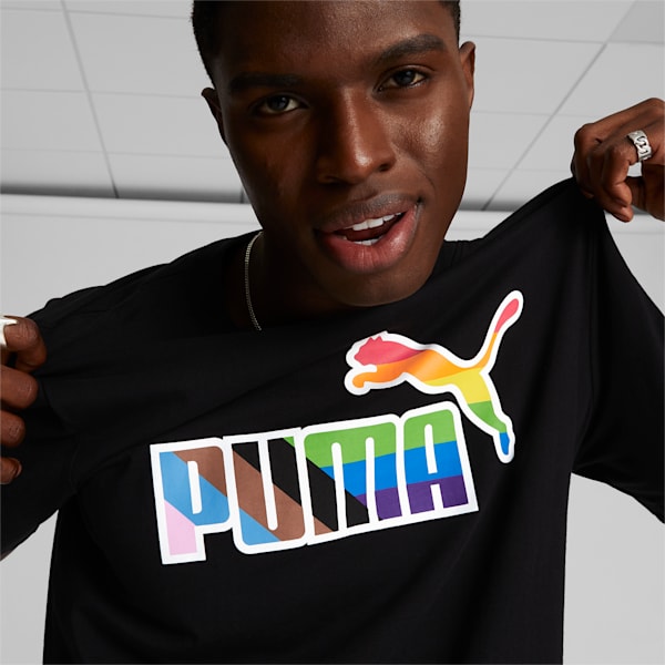 Pride Logo Men's Tee, PUMA Black, extralarge