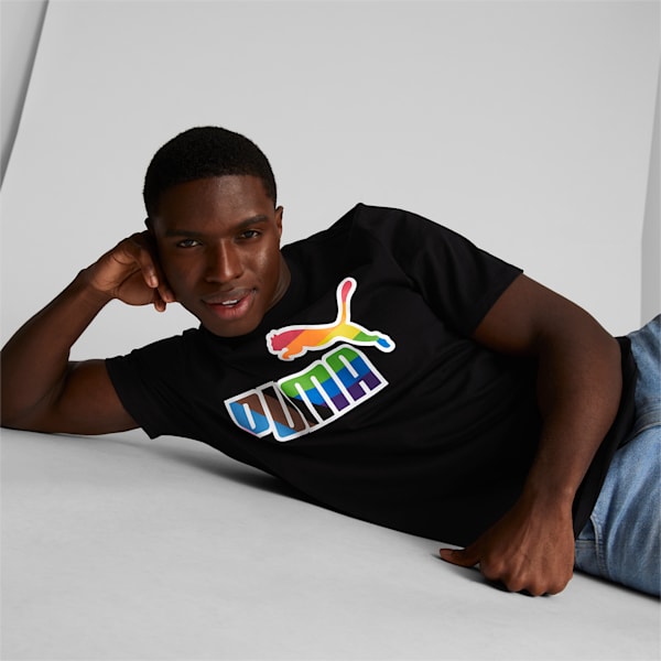 Pride Logo Men's Tee, PUMA Black, extralarge