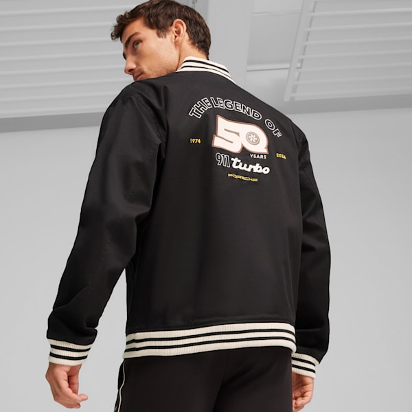 Chamarra bomber para hombre Porsche Legacy Statement, PUMA Black, extralarge