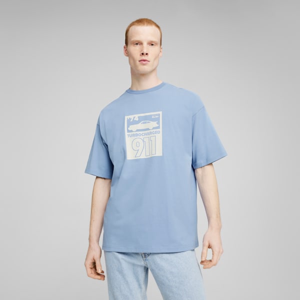 Porsche Legacy Men's Statement Tee, Zen Blue, extralarge