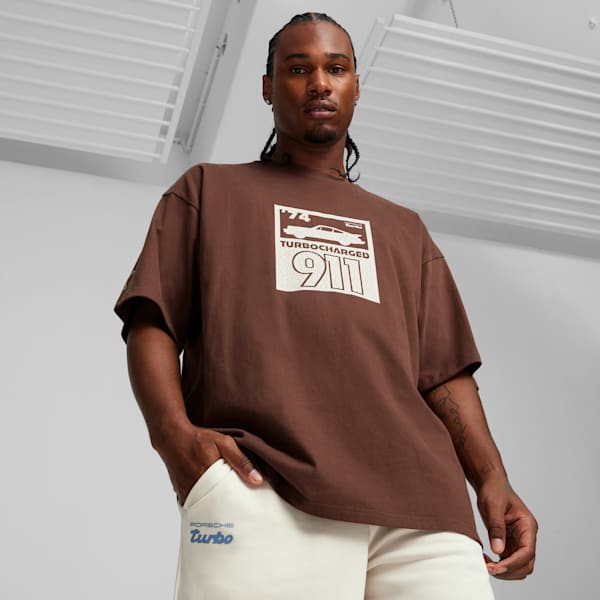 Playera para hombre Porsche Legacy Statement, Chestnut Brown, extralarge