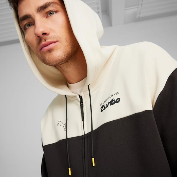 Porsche Legacy Men's Hooded Motorsport Sweat Jacket, PUMA Black, extralarge