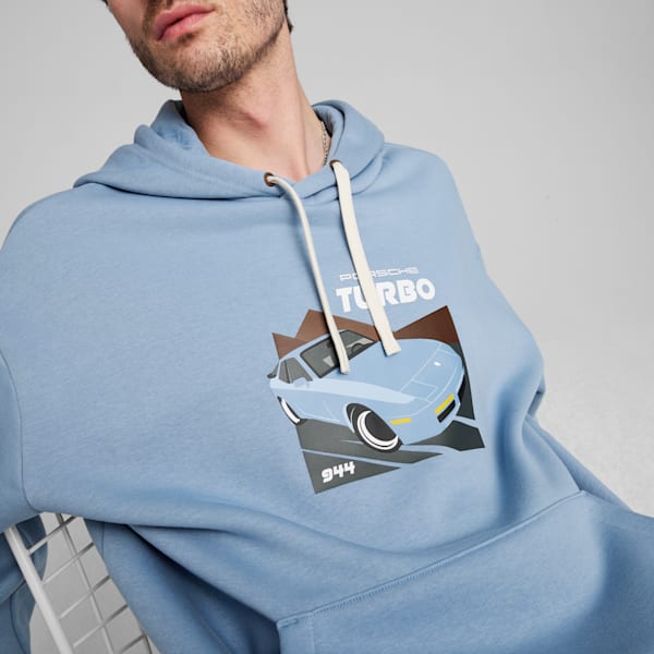 Sudadera estampada con capucha para hombre Porsche Legacy 944 Motorsport, Zen Blue, extralarge