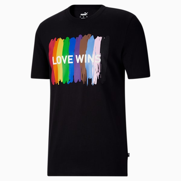 Pride Love Wins Men's Tee, PUMA Black, extralarge