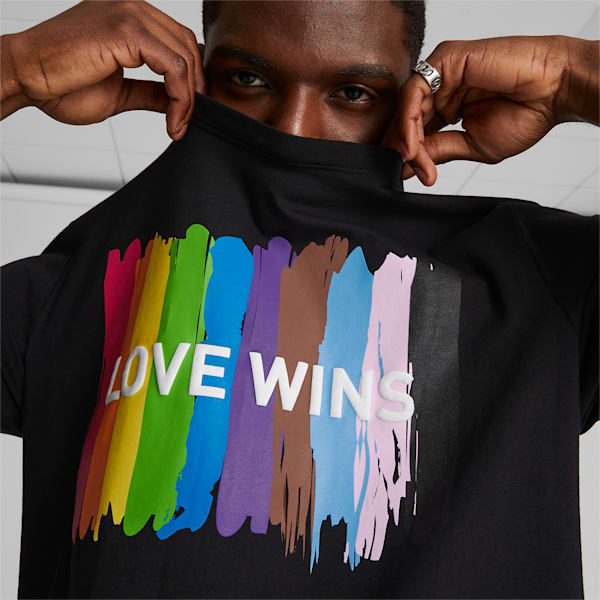 Pride Love Wins Men's Tee, PUMA Black, extralarge