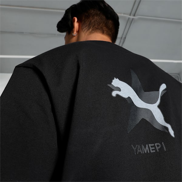 メンズ PUMA x YAMEPI グラフィック 半袖 Tシャツ, PUMA Black, extralarge-IND