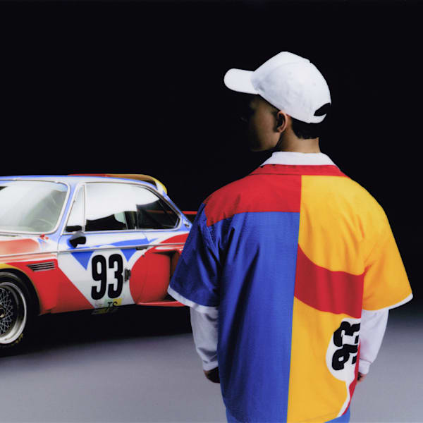 Camisa para hombre BMW M Motorsport Calder, Pop Red-AOP, extralarge