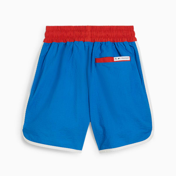 BMW M Motorsport Calder Men's Relaxed Fit Woven Shorts, Pop Red-AOP, extralarge-IND