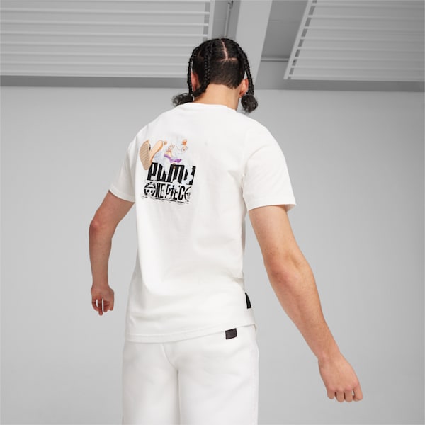 ユニセックス PUMA x ワンピース グラフィック 半袖 Tシャツ, PUMA White, extralarge-IDN