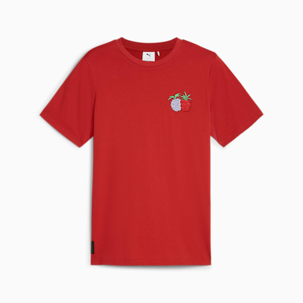 ユニセックス PUMA x ワンピース グラフィック 半袖 Tシャツ, Club Red, extralarge-IDN