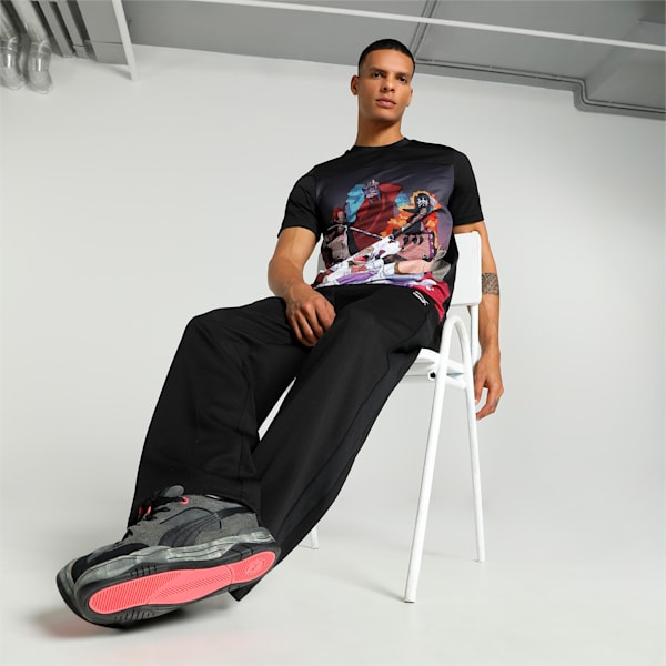 PUMA x ONE PIECE All-Over Print Men's Tee, PUMA Black, extralarge