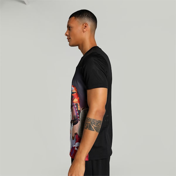 PUMA x ONE PIECE All-Over Print Men's Tee, PUMA Black, extralarge