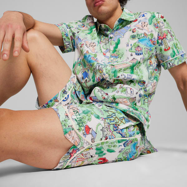 Hawaiian print basketball shorts cheap