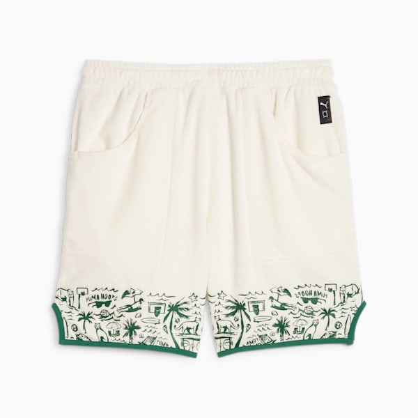 The Fairgrounds Terry Men's Basketball Shorts, Frosted Ivory, extralarge-IND