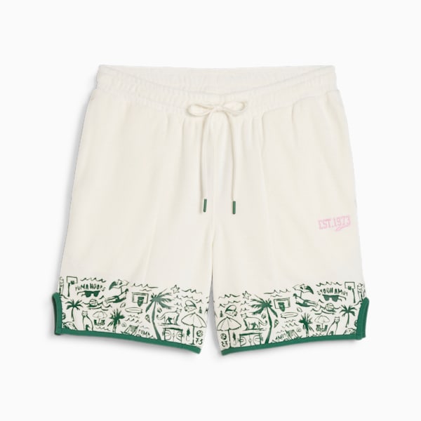 The Fairgrounds Terry Men's Basketball Shorts, Frosted Ivory, extralarge-IND