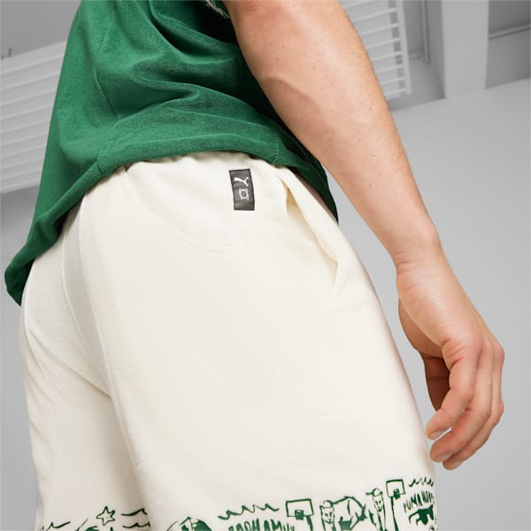 The Fairgrounds Terry Men's Basketball Shorts, Frosted Ivory, extralarge