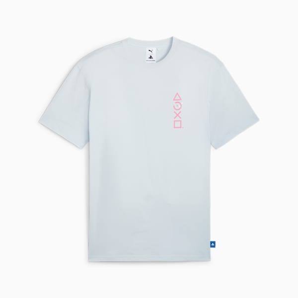 メンズ PUMA x PlayStation エレベーテッド 半袖 Tシャツ, Silver Mist, extralarge-IDN
