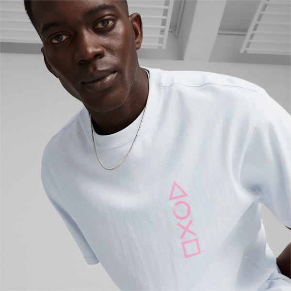 メンズ PUMA x PlayStation エレベーテッド 半袖 Tシャツ, Silver Mist, extralarge-IDN