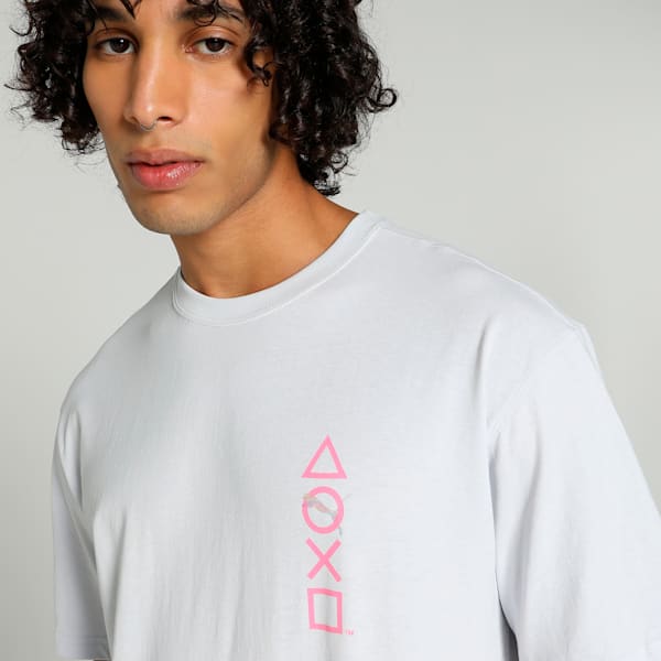 PUMA x PLAYSTATION Men's T-shirt, Silver Mist, extralarge-IND