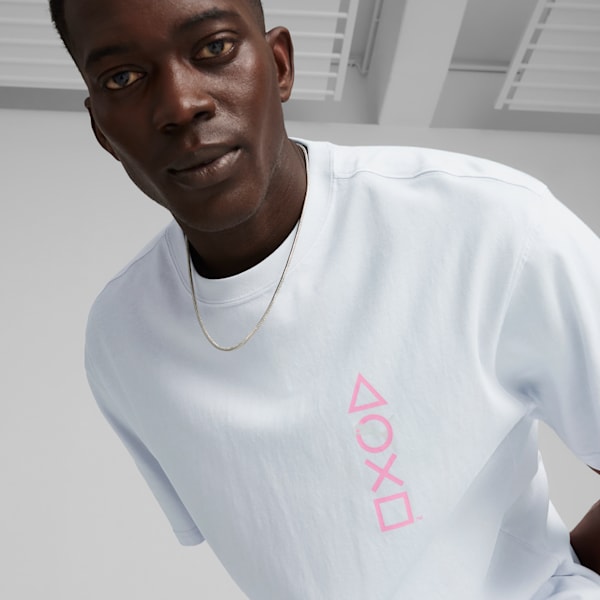 メンズ PUMA x PlayStation エレベーテッド 半袖 Tシャツ, Silver Mist, extralarge-JPN