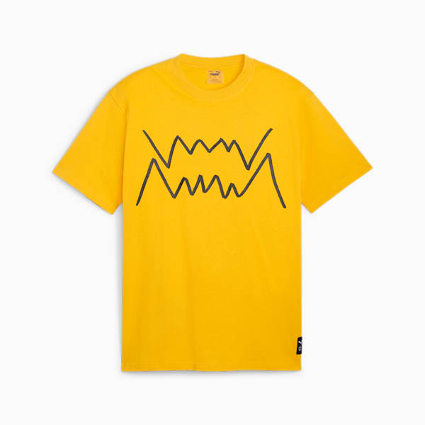 Jaws Core Men's Basketball T-shirt, Yellow Sizzle, extralarge-IND