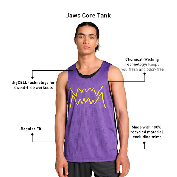 Jaws Core Men's Basketball Tank, Team Violet-PUMA Black, extralarge-IND